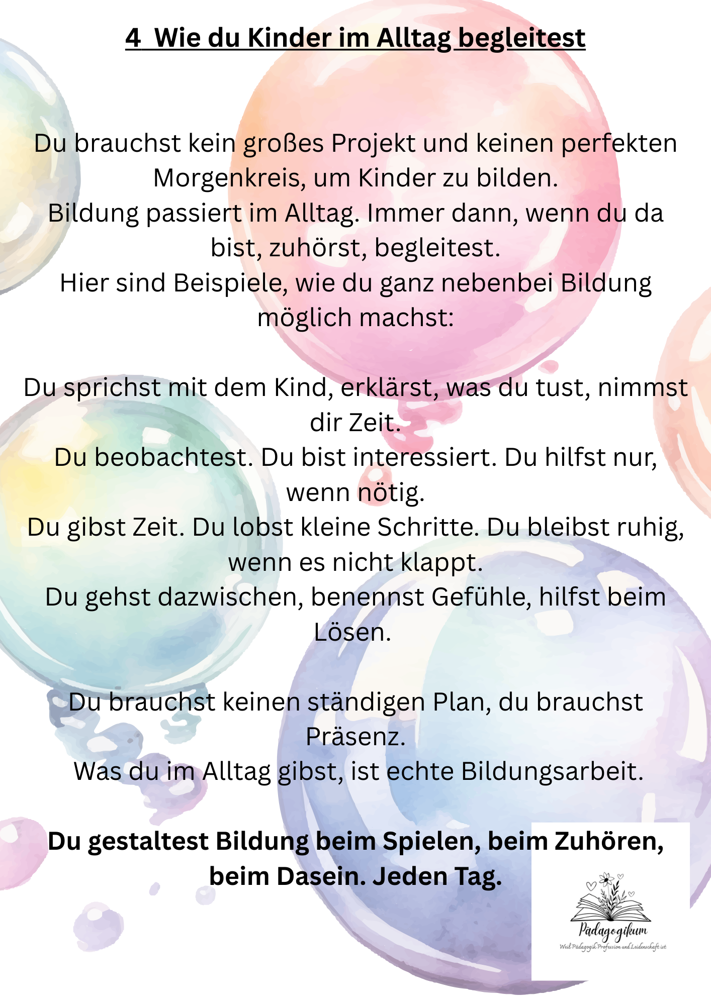BEP verstehen, ein Workbook für ausländische pädagogische Fach- und Ergänzungskräfte