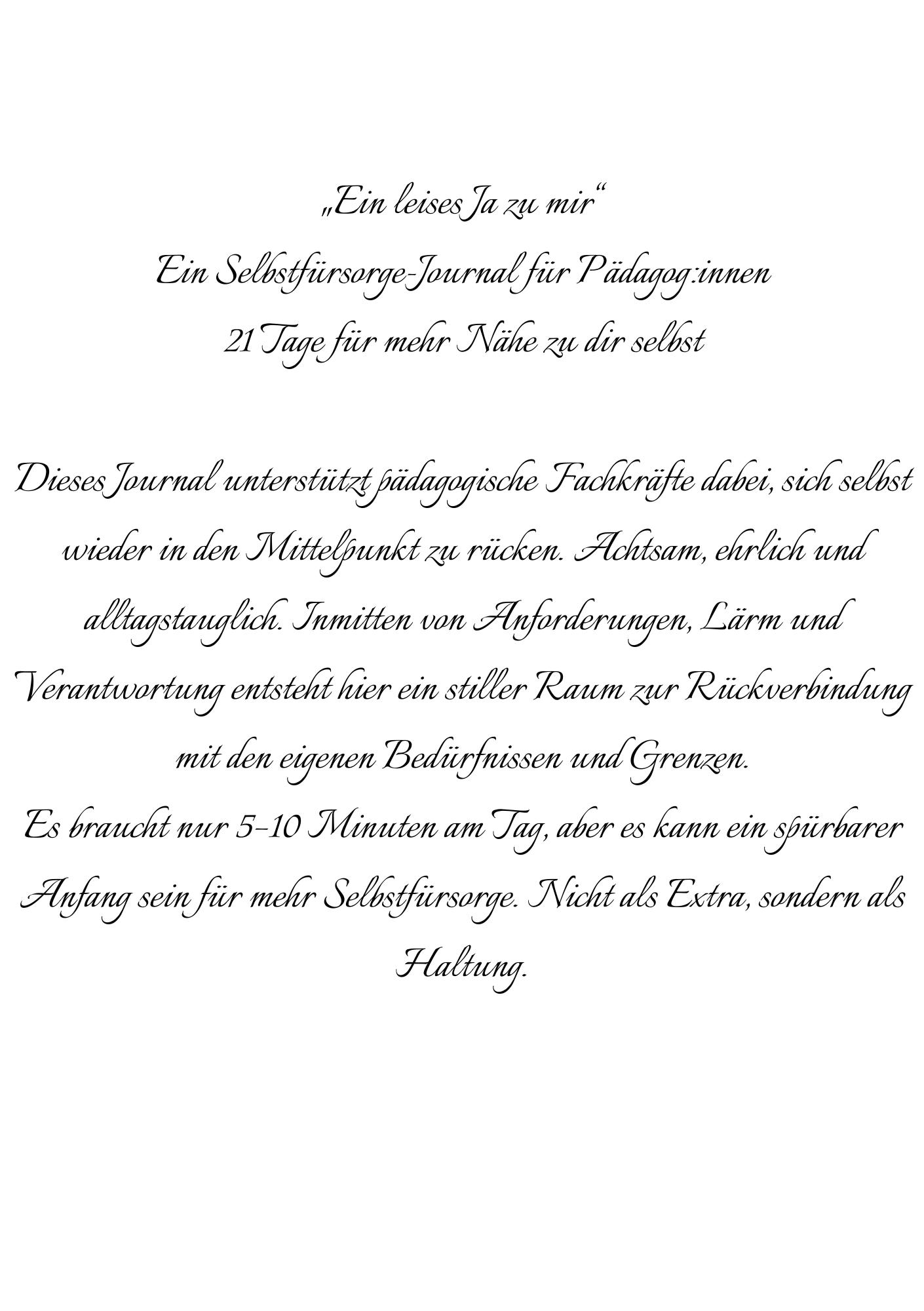 Selbsführsorgejournal