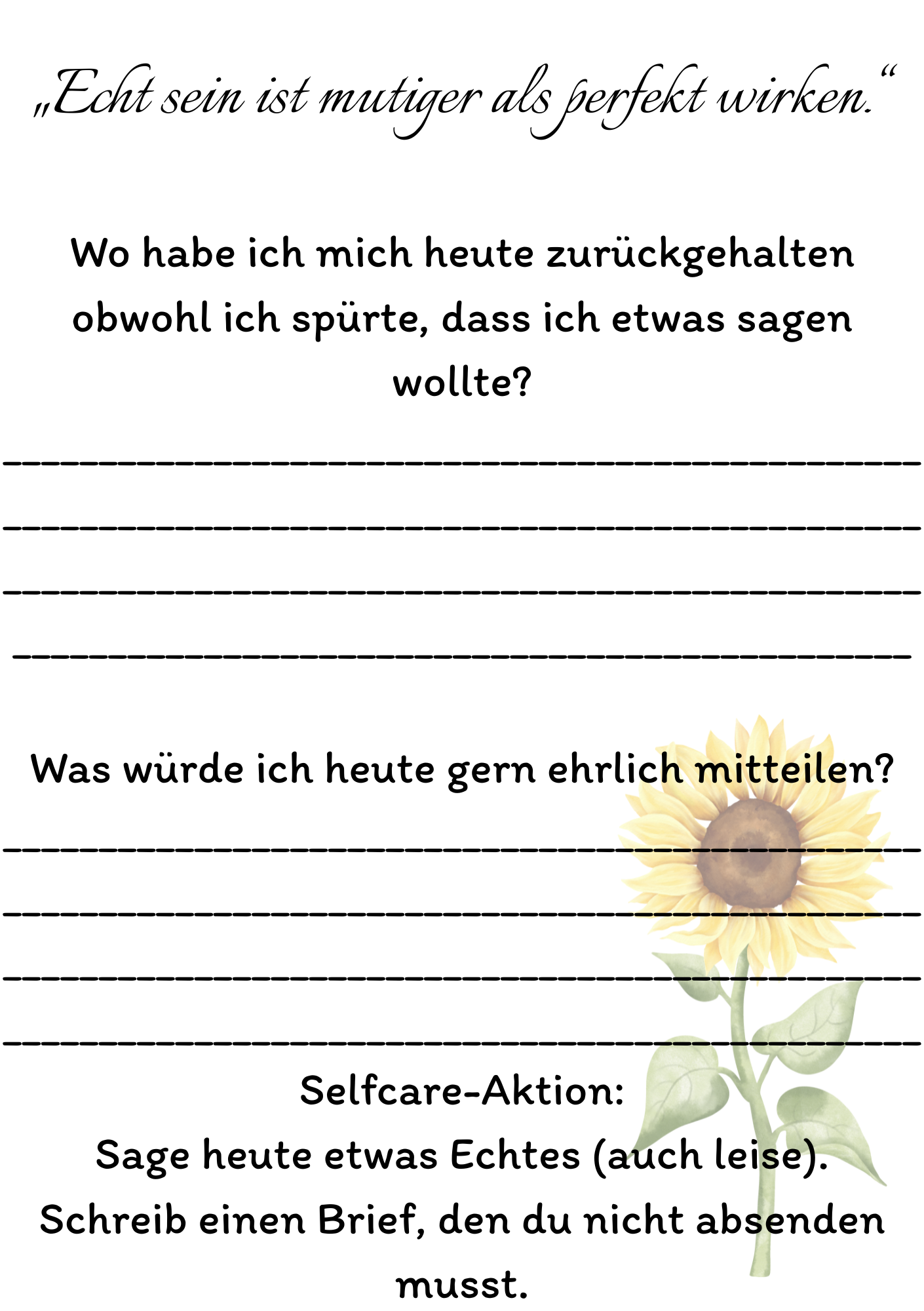 Selbsführsorgejournal
