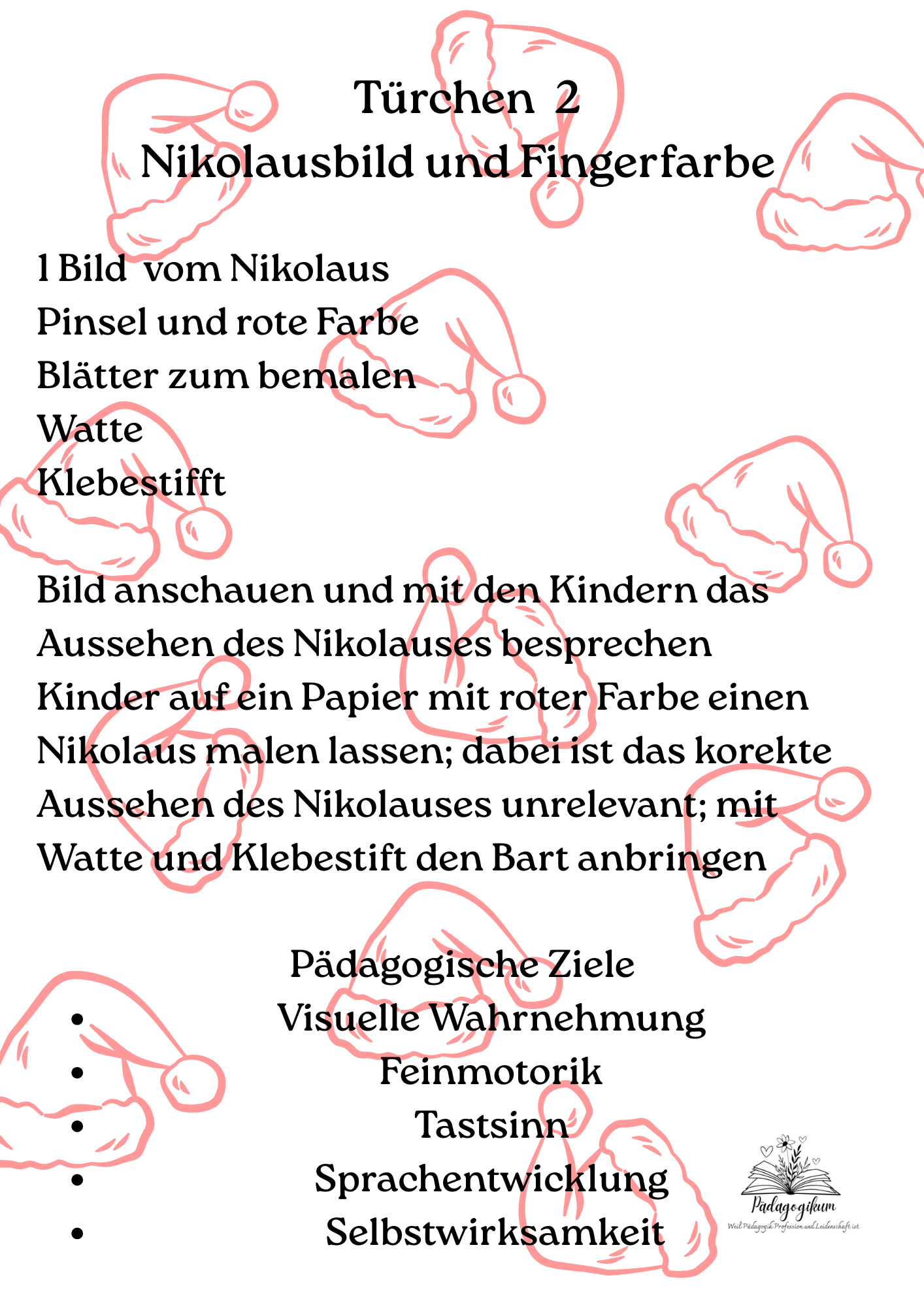 Adventskalender für die Kinderkrippe